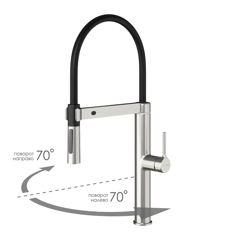 Смеситель для кухни WasserKRAFT A8827 цвет Никель
