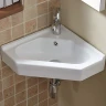 Раковина WeltWasser Aisbach 7012 GL-WT 55 10000008681 угловая Белая глянецевая фаянс подвесная
