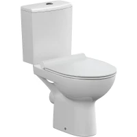 Унитаз компакт Cersanit Nature Clean On 011 3/5 DPL EO slim 65410 с бачком и сиденьем Микролифт фарфор напольный