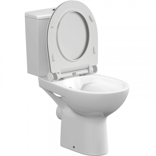 Унитаз компакт Cersanit Nature Clean On 011 3/5 DPL EO slim 65410 с бачком и сиденьем Микролифт фарфор напольный