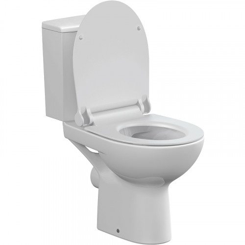 Унитаз компакт Cersanit Nature Clean On 011 3/5 DPL EO slim 65410 с бачком и сиденьем Микролифт фарфор напольный