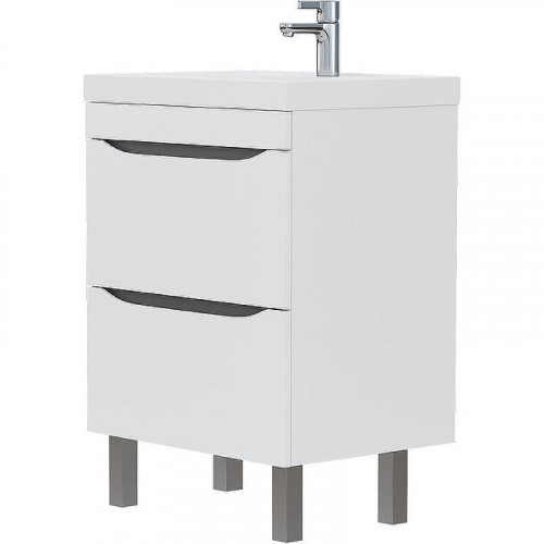 Тумба под раковину Volna Prime 60.2Y tnPRIME60.2Y-01 Белая Темно-серая