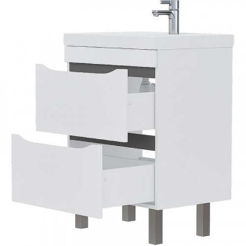 Тумба под раковину Volna Prime 60.2Y tnPRIME60.2Y-01 Белая Темно-серая