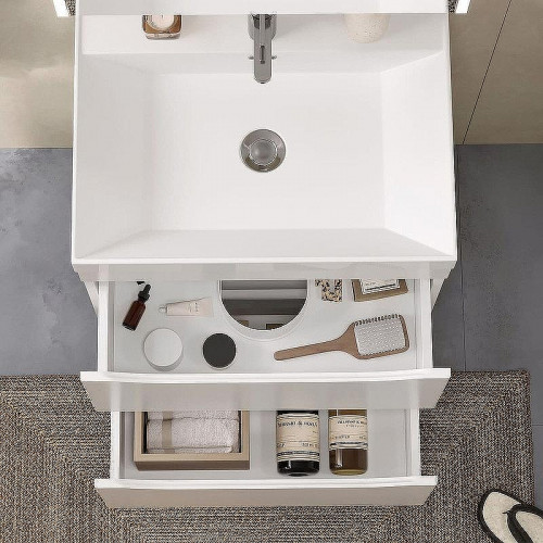 Тумба под раковину Volna Prime 60.2Y tnPRIME60.2Y-01 Белая Темно-серая