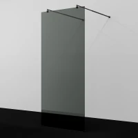 Душевая перегородка WasserKRAFT Vechte 90 60W39MB-TG профиль Черный стекло тонированное
