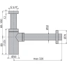 Сифон для раковины Alcaplast Design A400-G-B Золото матовое