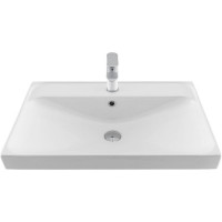 Тумба с раковиной Aquanet Бостон New 70 345369 подвесная Белый сатин