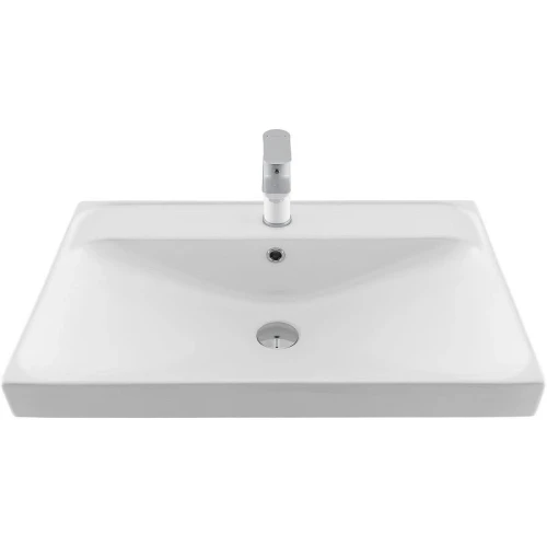 Тумба с раковиной Aquanet Бостон New 70 345369 подвесная Белый сатин