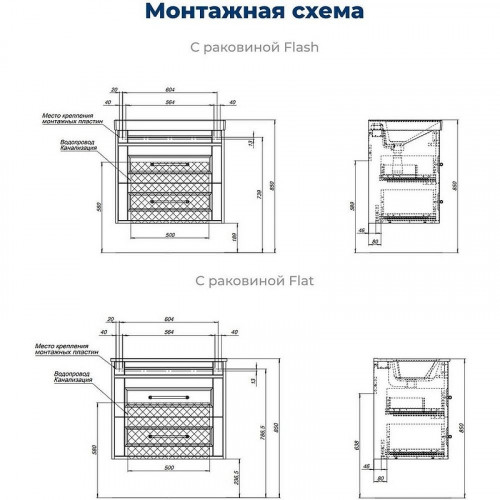 Тумба с раковиной Aquanet Бостон New 70 345369 подвесная Белый сатин