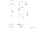 Душевая система Knotlor Muse KN-62/GM цвет Вороненая сталь