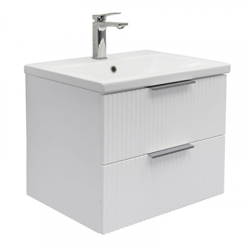Тумба с раковиной Comforty Лима 60 00-00019210 подвесная цвет Белый матовый