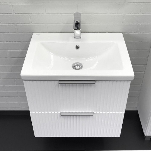 Тумба с раковиной Comforty Лима 60 00-00019210 подвесная цвет Белый матовый