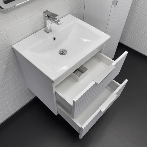 Тумба с раковиной Comforty Лима 60 00-00019210 подвесная цвет Белый матовый