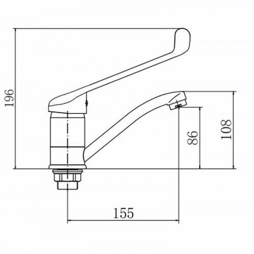 Смеситель для раковины Fashun A4554-2 цвет Хром