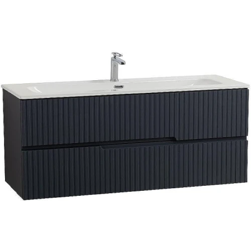 Тумба с раковиной Cezares Duet-N 120 DUET-N-1200-2C-SO-GR-P+Eco 120 CZR-8073-120 подвесная Grafito