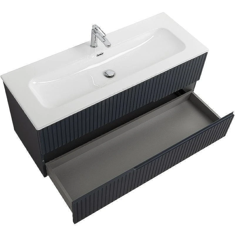 Тумба с раковиной Cezares Duet-N 120 DUET-N-1200-2C-SO-GR-P+Eco 120 CZR-8073-120 подвесная Grafito