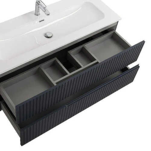 Тумба с раковиной Cezares Duet-N 120 DUET-N-1200-2C-SO-GR-P+Eco 120 CZR-8073-120 подвесная Grafito