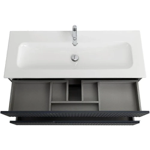 Тумба с раковиной Cezares Duet-N 120 DUET-N-1200-2C-SO-GR-P+Eco 120 CZR-8073-120 подвесная Grafito
