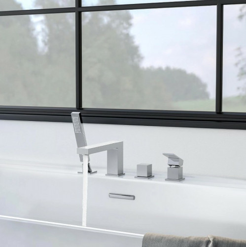 Смеситель на борт ванны Aquatek Либра AQ1648CR Хром латунь