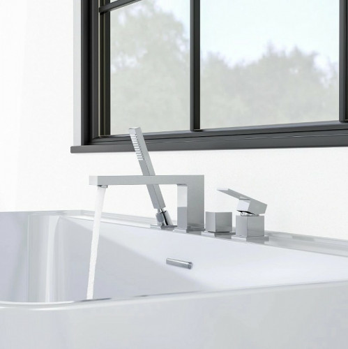 Смеситель на борт ванны Aquatek Либра AQ1648CR Хром латунь