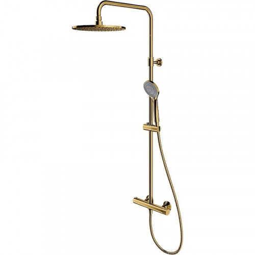 Душевая система Omnires Y1244LUXLGL с термостатом Золото латунь на стену
