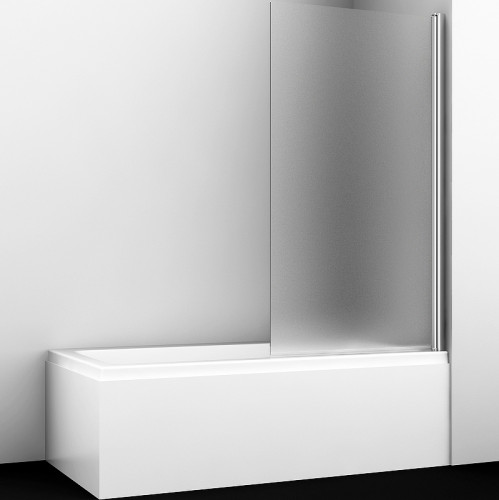 Шторка на ванну WasserKRAFT Berkel 80 R 48P01-80RM профиль Хром стекло матовое