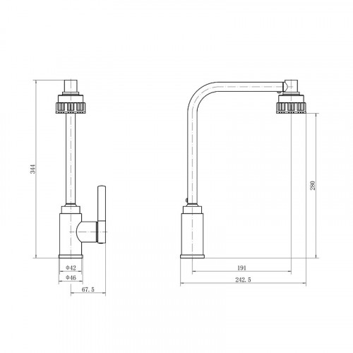 Смеситель для кухни Fashun A54031-8 цвет Белый
