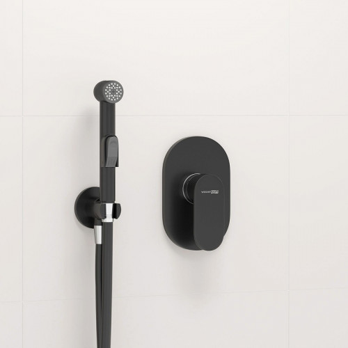 Гигиенический душ со смесителем WasserKRAFT Elbe 7400 A7451.083.236.081 цвет Черный