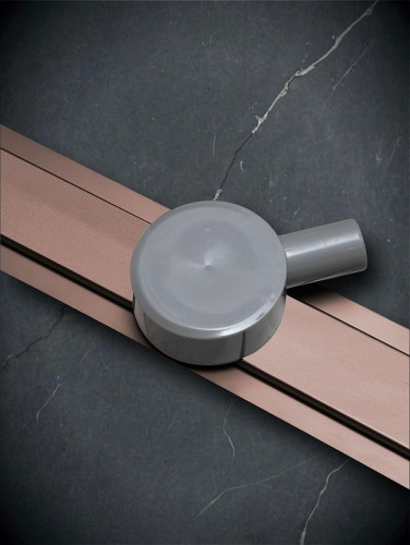 Душевой лоток AltroBagno Livello 80 071240 BC с решеткой цвет Медь матовая / под плитку