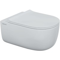Комплект унитаза с инсталляцией Berges Novum 043303 с сиденьем Микролифт и Черной Soft Touch клавишей смыва фарфор подвесной