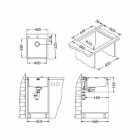 Кухонная мойка Alveus Pure 20 KMB-90 465x525 1103608 Брашированная сталь нержавеющая сталь встраиваемый
