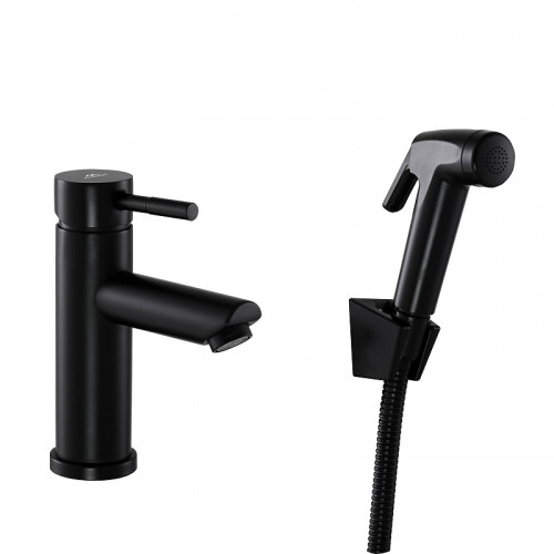 Смеситель для раковины Fashun A58101A-7 с гигиеническим душем цвет Черный