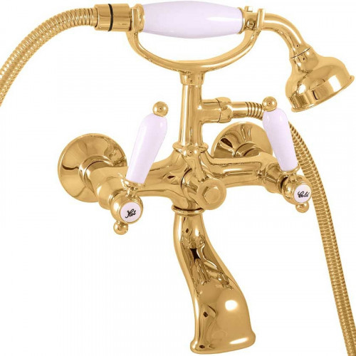 Смеситель для ванны Rav Slezak Morava retro MK559.5/2Z Золото латунь на стену