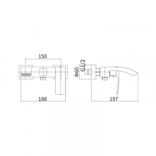 Смеситель для ванны Fashun A53018 цвет Сатин