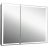 Зеркальный шкаф Континент Mirror Box black Led 100 МВК051 с подсветкой Черный МДФ / ЛДСП, стекло