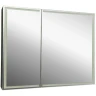 Зеркальный шкаф Континент Mirror Box black Led 100 МВК051 с подсветкой Черный МДФ / ЛДСП, стекло