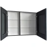 Зеркальный шкаф Континент Mirror Box black Led 100 МВК051 с подсветкой Черный МДФ / ЛДСП, стекло