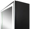 Зеркальный шкаф Континент Mirror Box black Led 100 МВК051 с подсветкой Черный МДФ / ЛДСП, стекло
