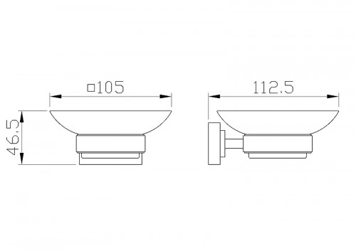Мыльница Wonzon & Woghand Flat WW-9722 цвет Хром