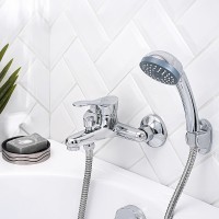 Смеситель для ванны Ростовская Мануфактура Сантехники SL86-009 Хром на стену
