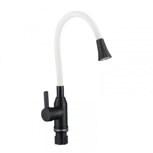 Смеситель для кухни Fmark FS8277H-02 цвет Черный Белый