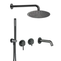 Душевая система AQUAme AQM8408GM цвет Оружейный металл