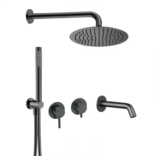 Душевая система AQUAme AQM8408GM цвет Оружейный металл