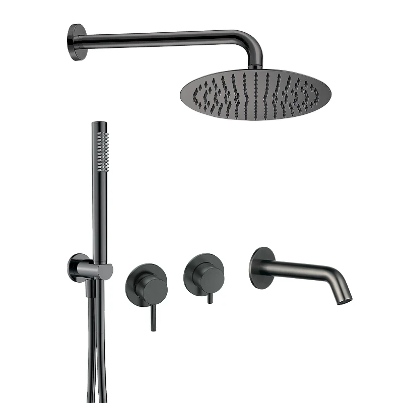 Душевая система AQUAme AQM8408GM цвет Оружейный металл
