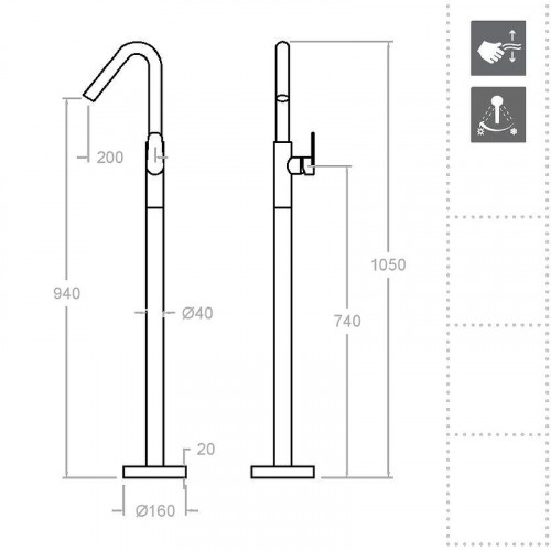 Смеситель для раковины Ramonsoler Alexia 367602SOC Золото брашированное
