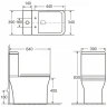 Унитаз компакт Aquanet Cube 2-C Rimless 240208 без бачка с сиденьем Микролифт фаянс напольный