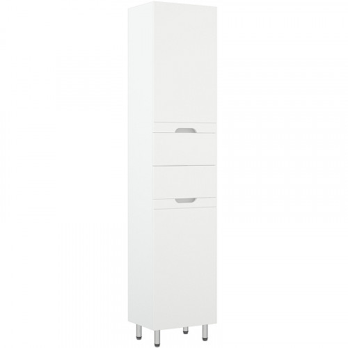 Шкаф пенал Corozo Лея 40 Z2 SD-00000099 с бельевой корзиной Белый МДФ / ЛДСП