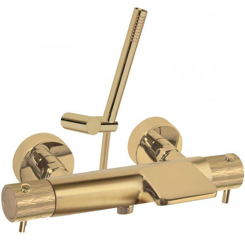 Смеситель для ванны Ramonsoler Odisea Joya 593901DOC с термостатом Золото брашированное
