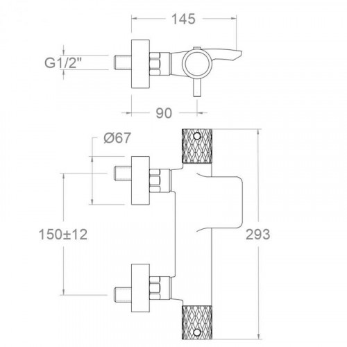 Смеситель для ванны Ramonsoler Odisea Joya 593901DOC с термостатом Золото брашированное