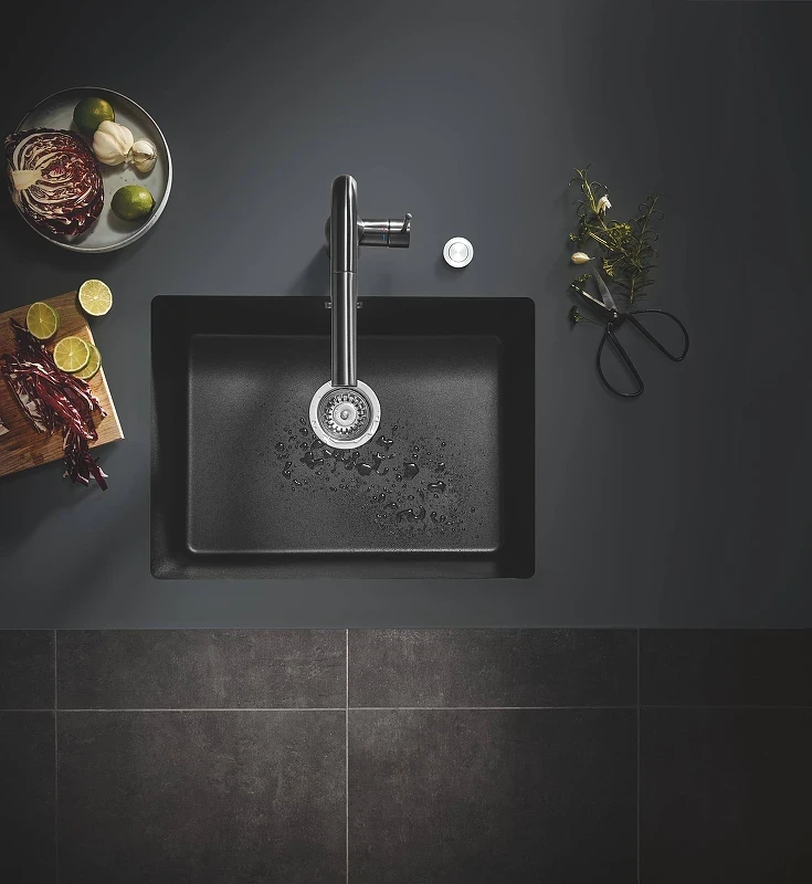 Кухонная мойка Grohe K700 61 31655AP0 Черный гранит искусственный камень (литьевой мрамор) встраиваемый